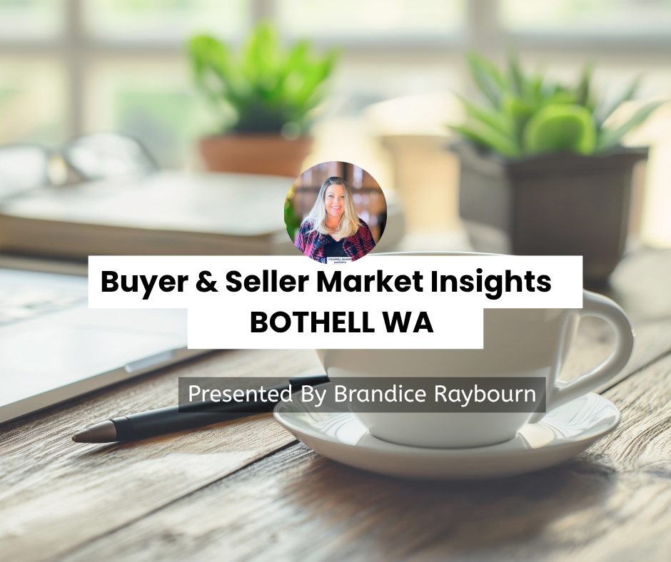 Bothell WA housing market insights graphic by local real estate broker Brandice Raybourn Market Report updated Monthly